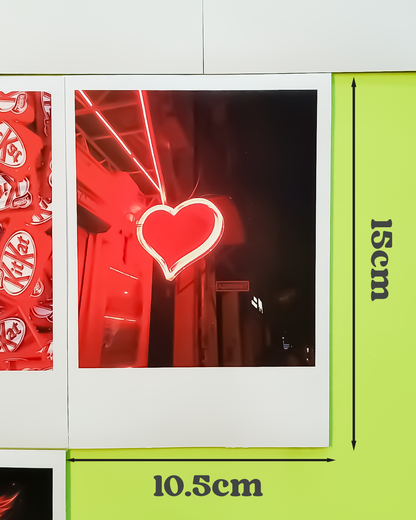 Heart Shaped Set of 48 Polaroids for Wall