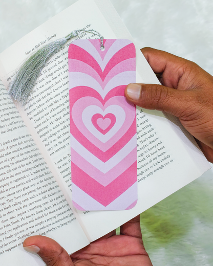 Girly Pink Set of 5 Tassel Bookmarks