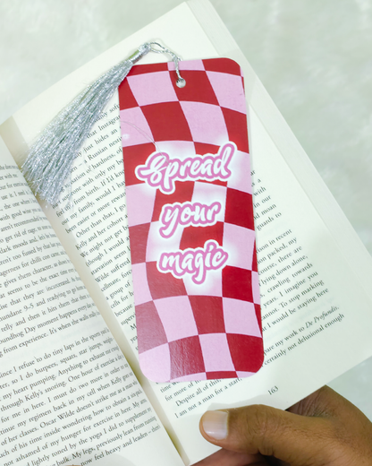 Girly Pink Set of 5 Tassel Bookmarks