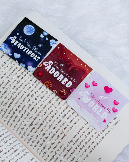 Lovey Set of 3 Magnetic Bookmarks