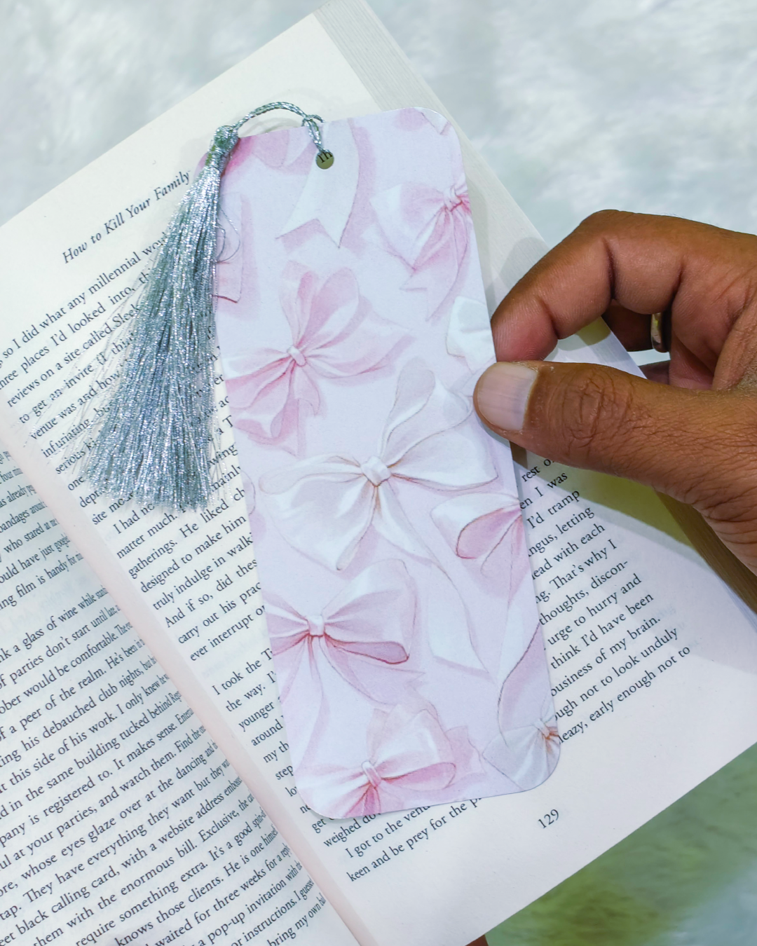 Girly Pink Set of 5 Tassel Bookmarks